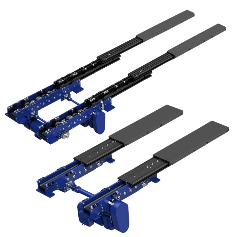 1500kg industrial pallet handling with telescopic forks